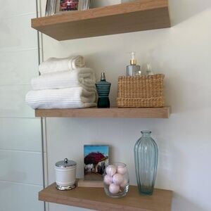 Wall Mounted Floating Shelves – White, 3-Pack, 24", Brand New